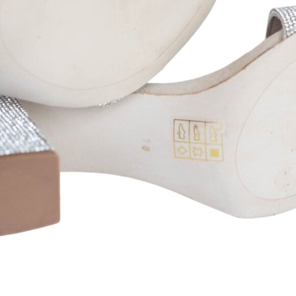 Jeffrey Campbell Kassidy Silver Rhinestone Platform Heels Women's Size 10 - Picture 7 of 9